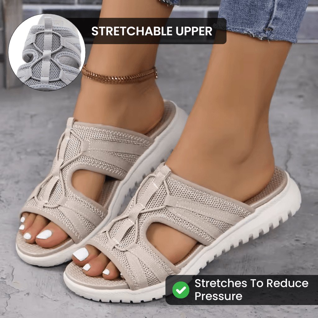 CapeRelief™ Aria Orthopedic Slide Sandals – Cushioned Support & Pain Relief (All-Day Comfort)