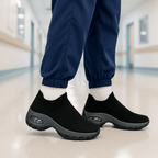 Breathable No-Tie Stretch Shoes - Black Grey