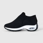 Breathable No-Tie Stretch Shoes - Black White
