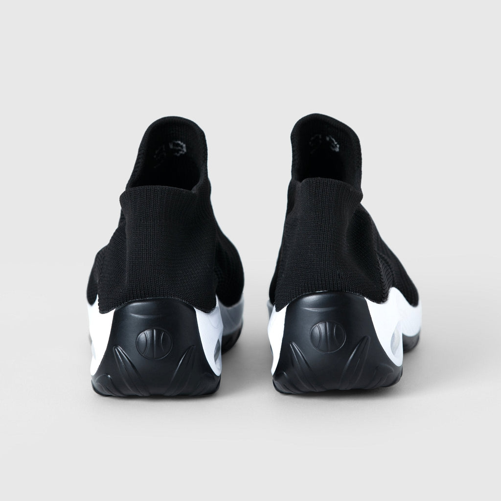 Breathable No-Tie Stretch Shoes - Black White