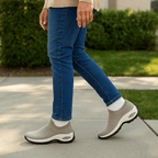 Breathable No-Tie Stretch Shoes - Khaki