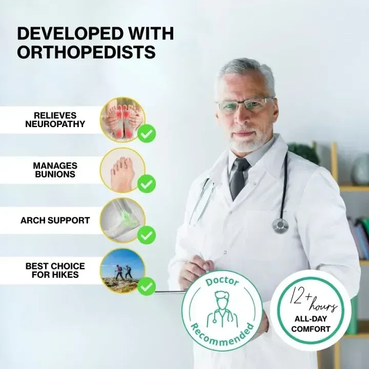 CapeRelief™ Slip-Resistant Ortho Shoe Bundle (2 Pairs + FREE Compression Socks)