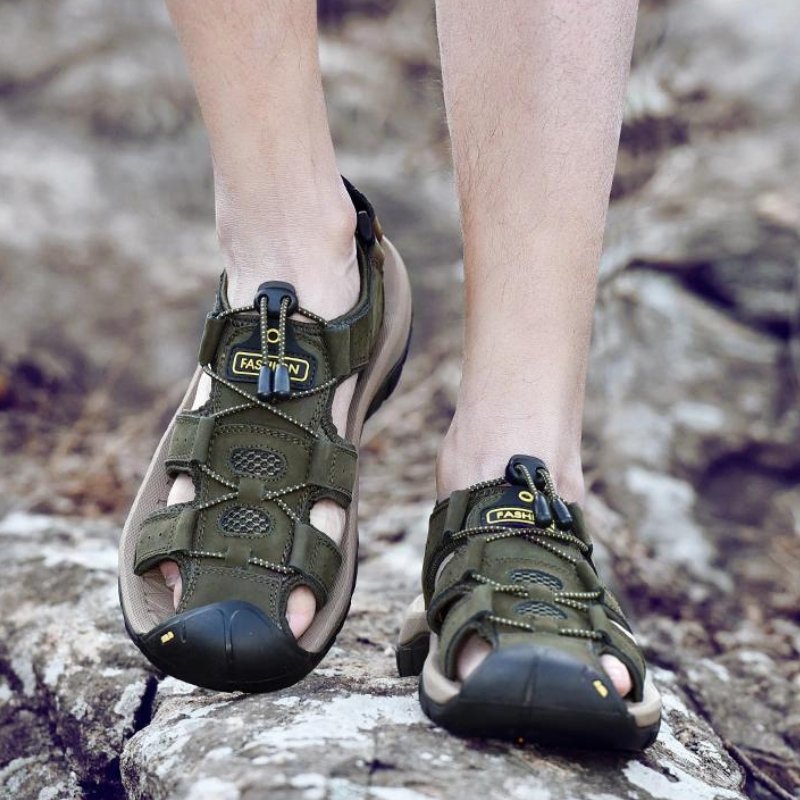 Men's High-Altitude Ortho Heel Strap Sandals - Green