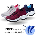 CapeRelief™ Slip-Resistant Women's Favorite Ortho Shoe Bundle (2 Pairs + FREE Compression Socks)
